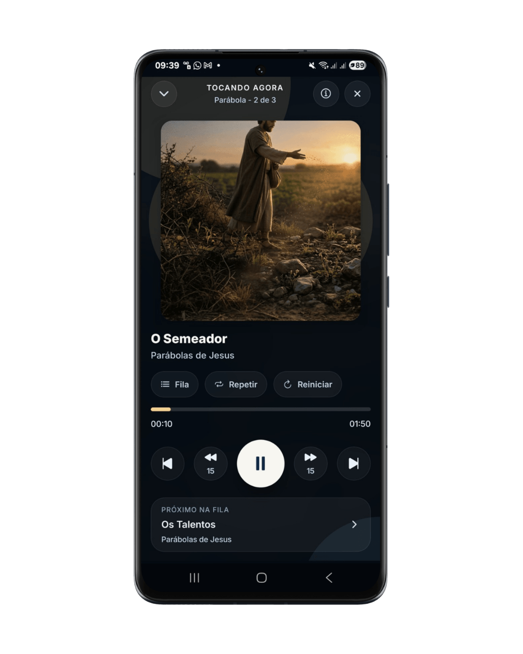 Notebook exibindo a seção de parábolas